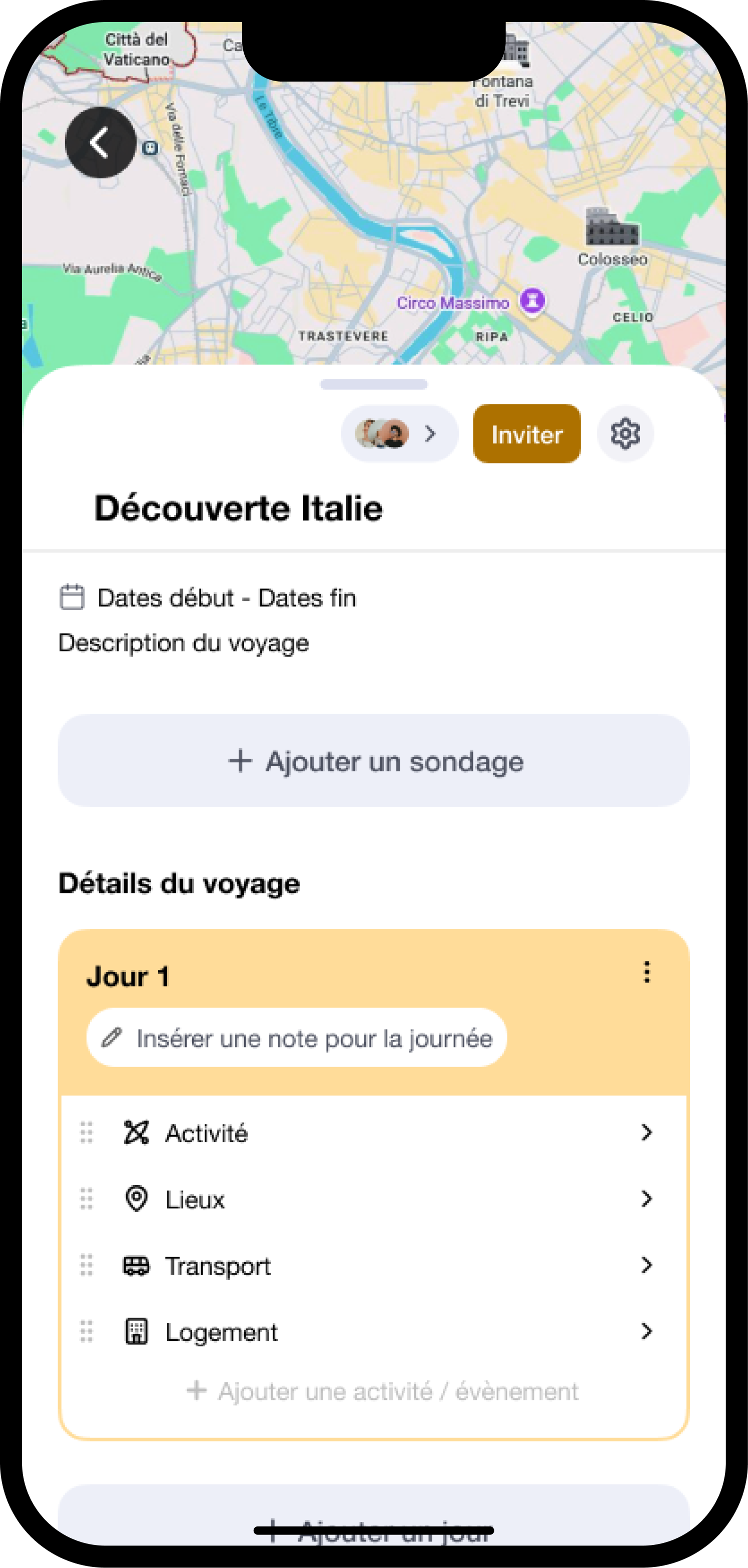 Activités ajoutées