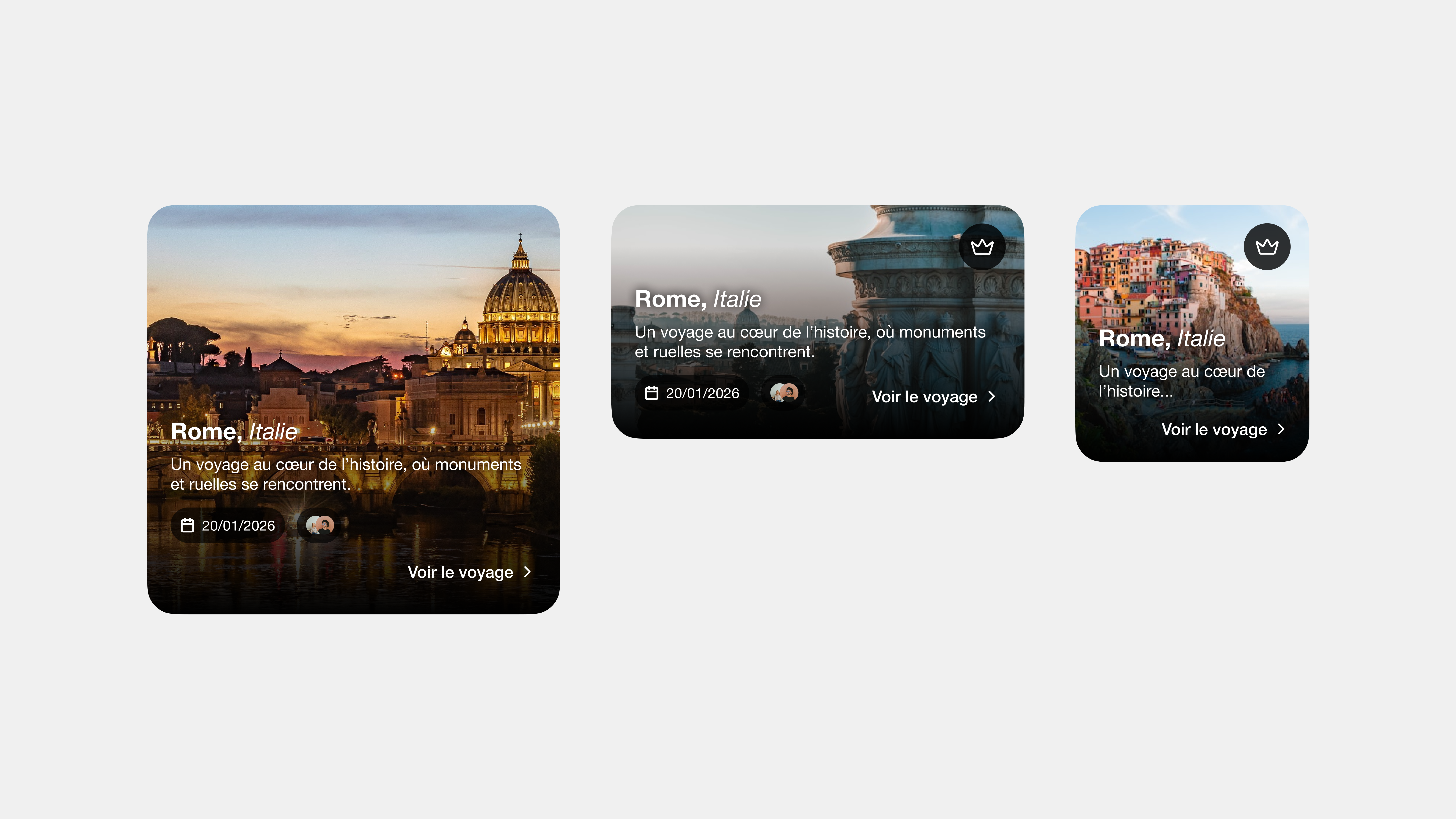 Design System — Organismes : Cards