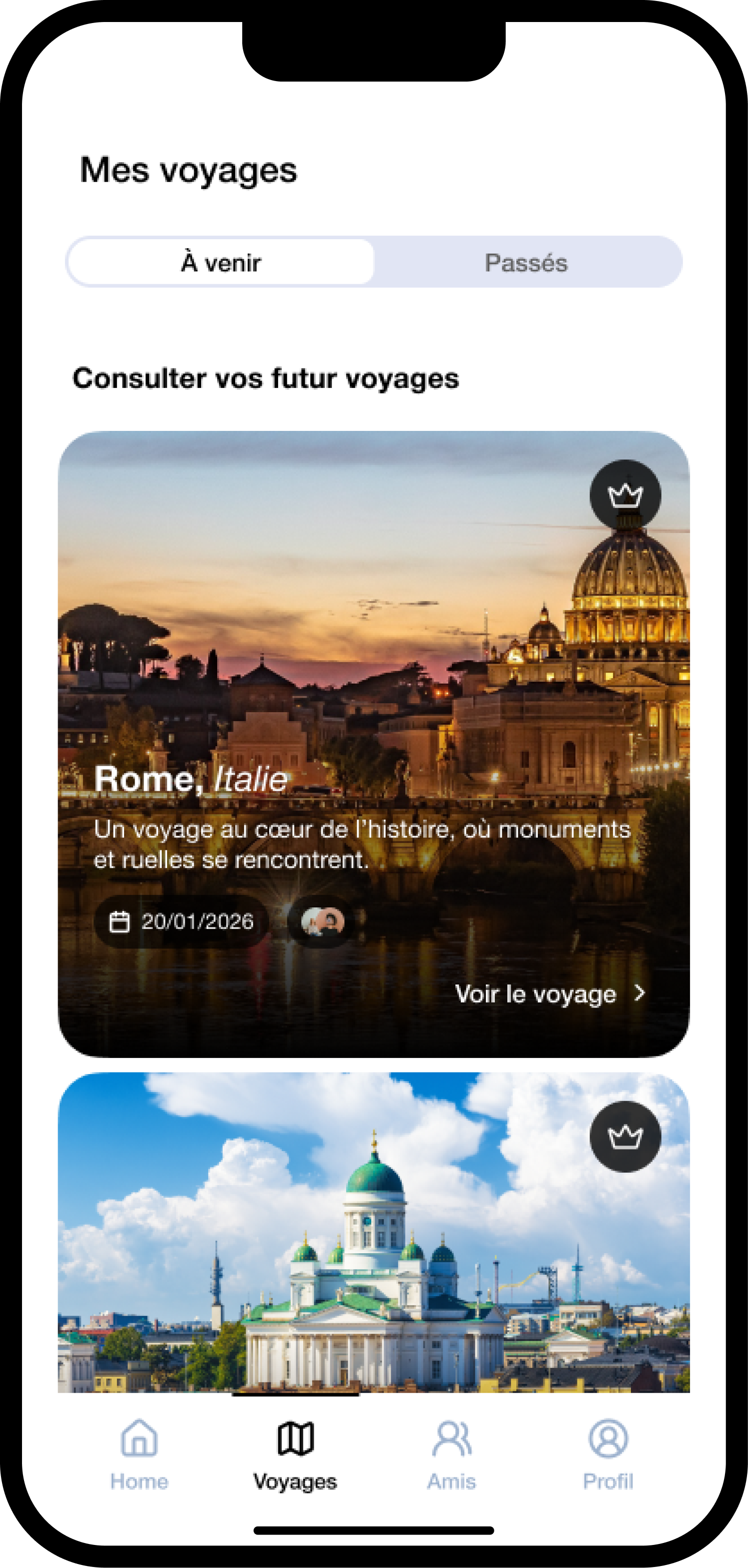 Mes voyages — À venir